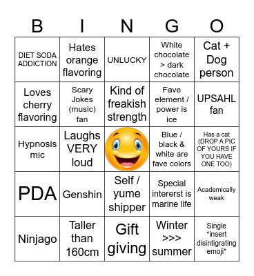 KAE'S BINGO!! Bingo Card