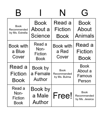 Library BINGO Card