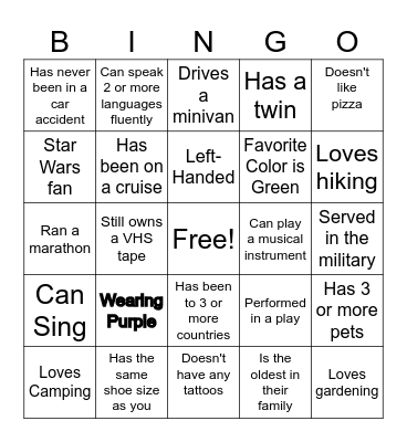 DDE BINGO Card