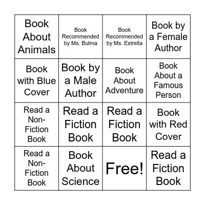Library BINGO Card