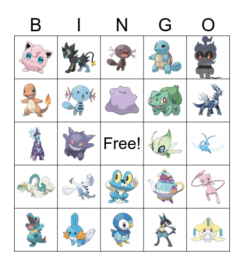 nku pokemon club bingo Card