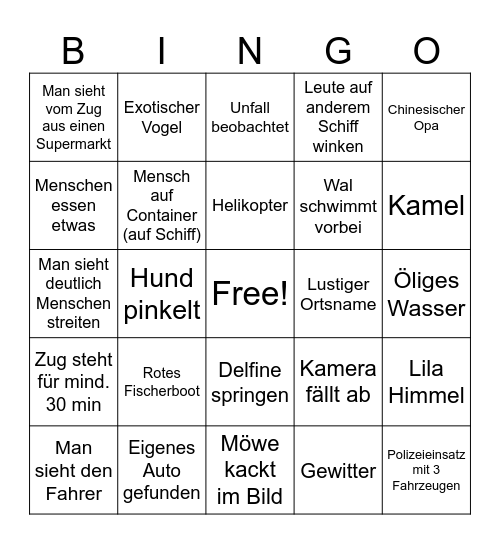 Longest Movie ever Bingo Card