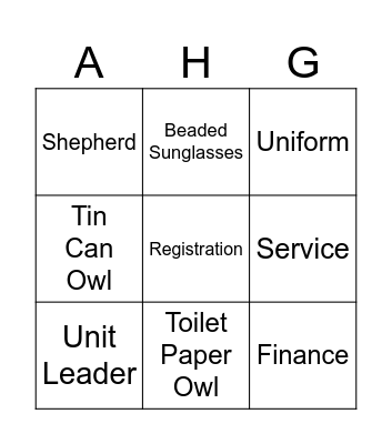 OPEN HOUSE Bingo Card