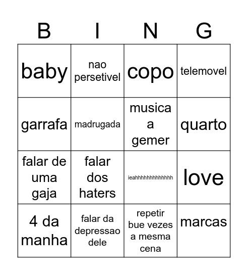 assoreira Bingo Card