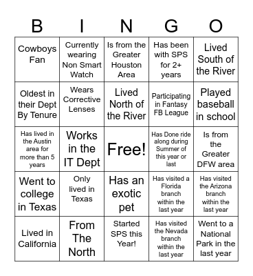In It To Win It Bingo Card