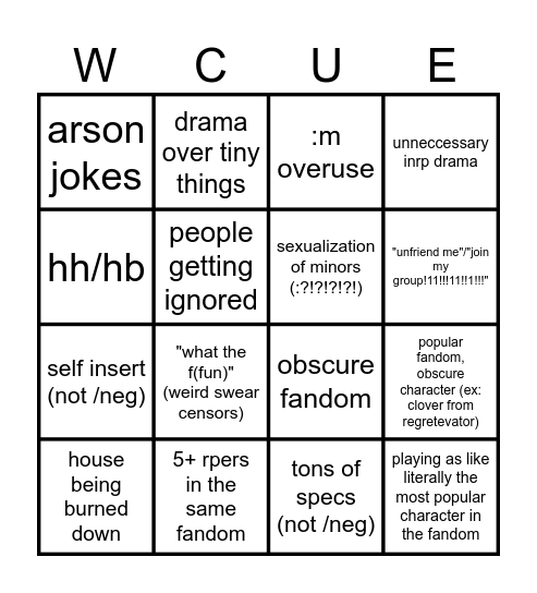 wcue host bingo Card