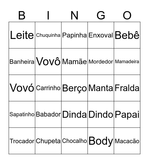 Bingo Da Melissa Bingo Card