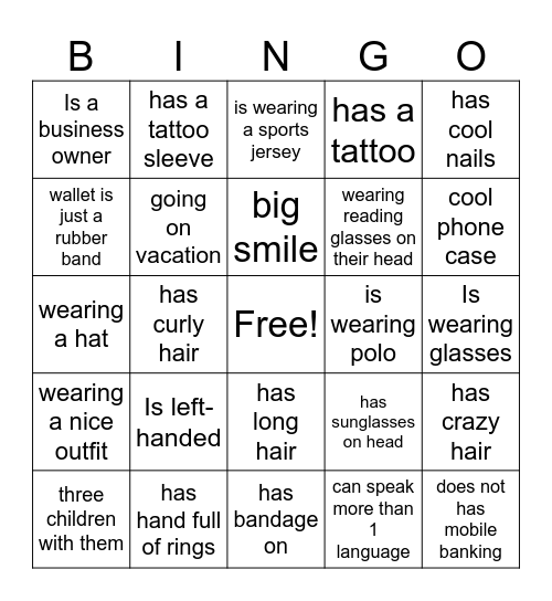 MEMBER BINGO Card