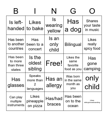 Icebreaker Bingo: Find Someone Who Bingo Card