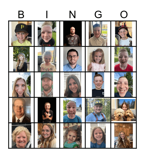 WALKER FAMILY BINGO Card