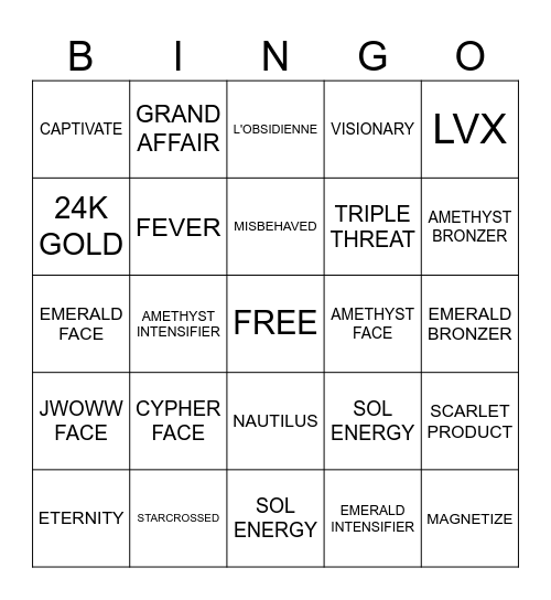 PRA BINGO Card