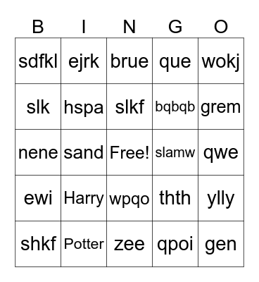 G34R5 Book Bingo Card