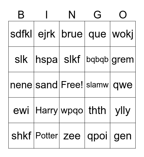 G34R5 Book Bingo Card