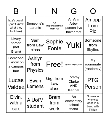 MSU Campus Bingo 👀 Bingo Card