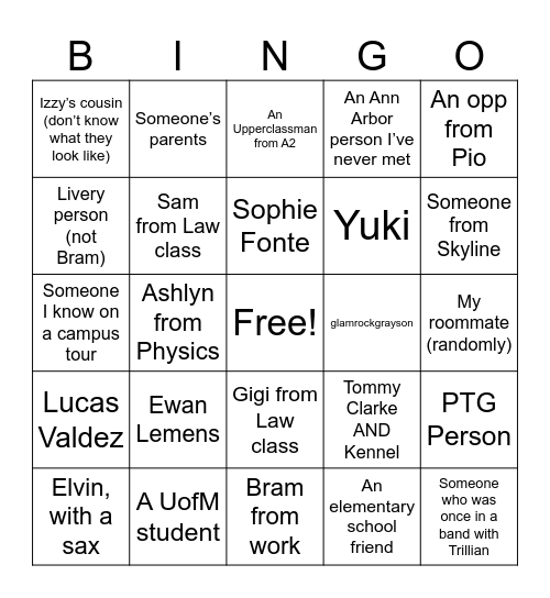 MSU Campus Bingo 👀 Bingo Card