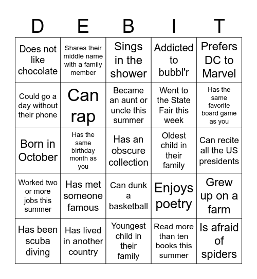 Advanced Accounting Bingo Card