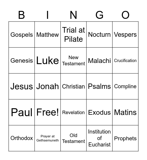 Bingo Card