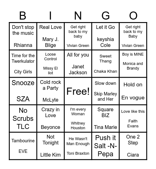 Girls Night NYC 2024 Bingo Card