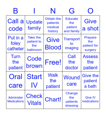 NURSING Bingo Card