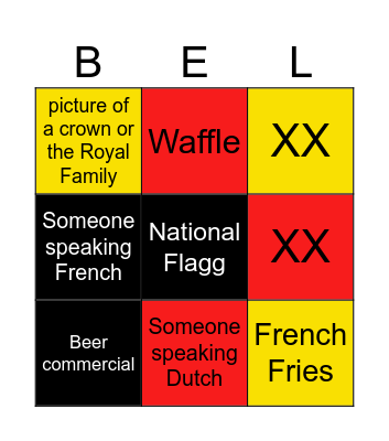 Expectations Bingo - Belgium Bingo Card