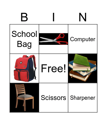 Things at School Bingo Card