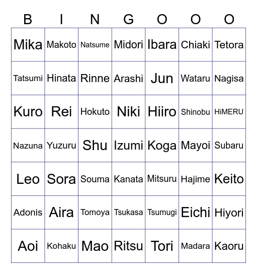 Enstars EN 5* Gacha Bingo Card