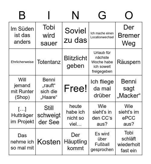 BüroBingo - Reko Edition (BB) Bingo Card