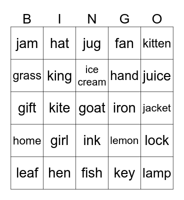 ALFABET Bingo Card