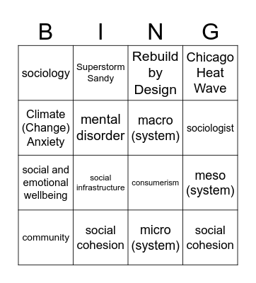 POWER SESSION BINGO Card