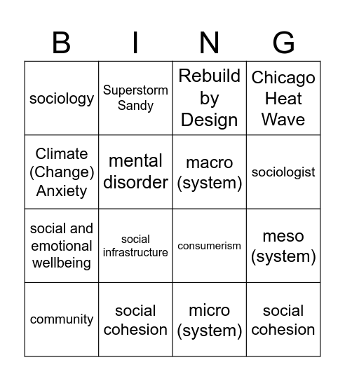 POWER SESSION BINGO Card