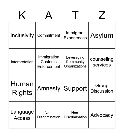 Immschools PD Bingo Card