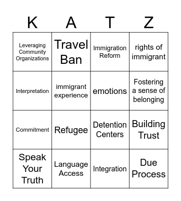 Immschools PD Bingo Card