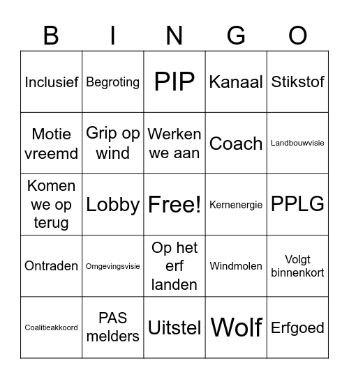 PS Overijssel Bingo Card