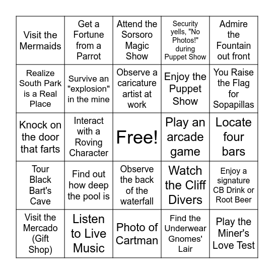 Casa Boningo Bingo Card