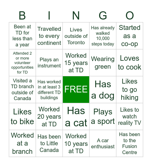 EDTR & ECIF Mixer - Get to know your colleagues Bingo Card