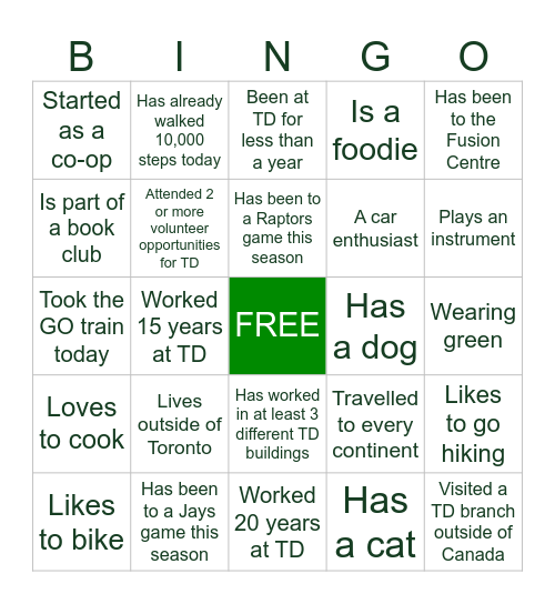 EDTR & ECIF Mixer - Get to know your colleagues Bingo Card