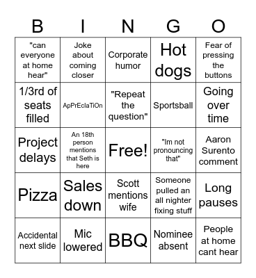 AOM Bingo Card