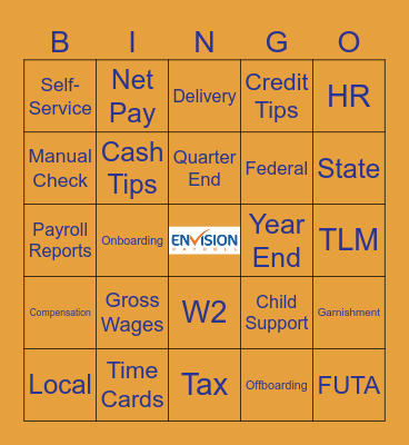 Payroll Bingo! Bingo Card
