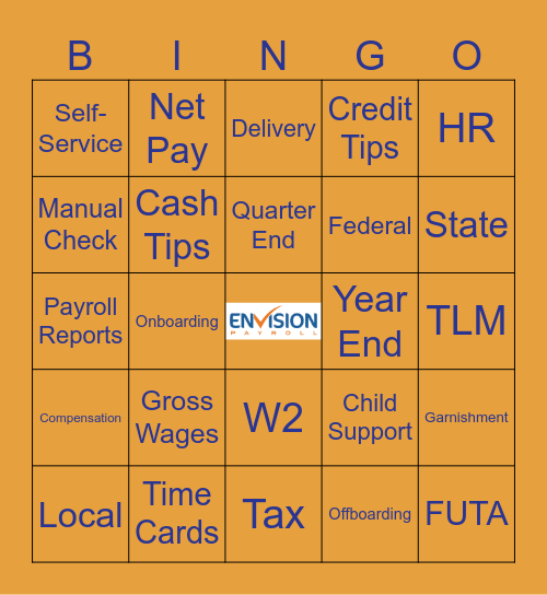 Payroll Bingo! Bingo Card