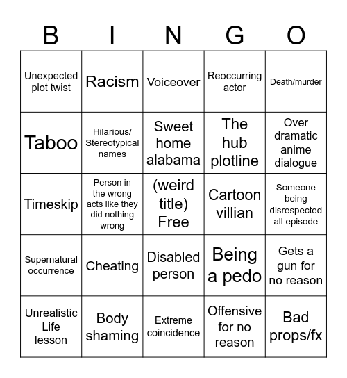 Tomorrow's teaching bingo Card