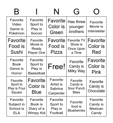 Wilson_5th Bingo Card