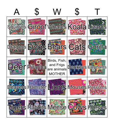 Tacocat Bingo Card