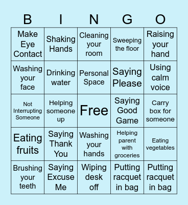 R-E-S-P-E-C-T Bingo Card