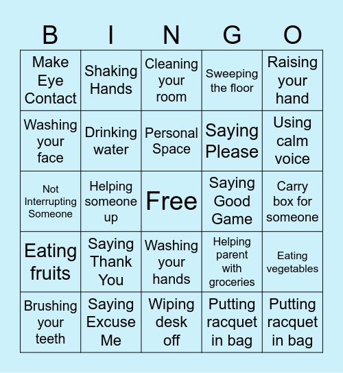 R-E-S-P-E-C-T Bingo Card