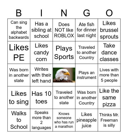 B.B.B (Brain Break Bingo) Bingo Card