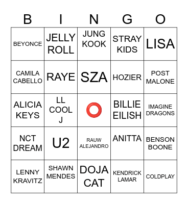 GLOBAL CITIZEN Bingo Card