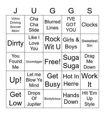 2000s pop bingo Card
