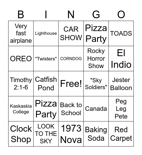 Newspaper Bingo Card