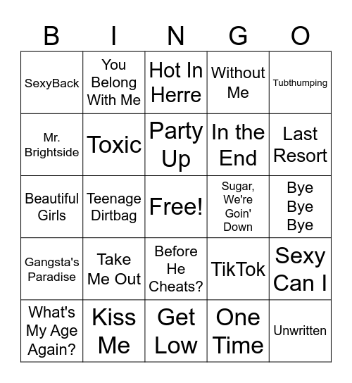 Millennial Bingo #4 Bingo Card