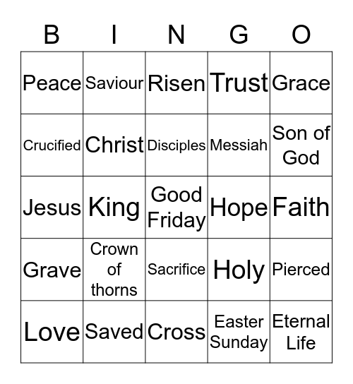 EASTER Bingo Card